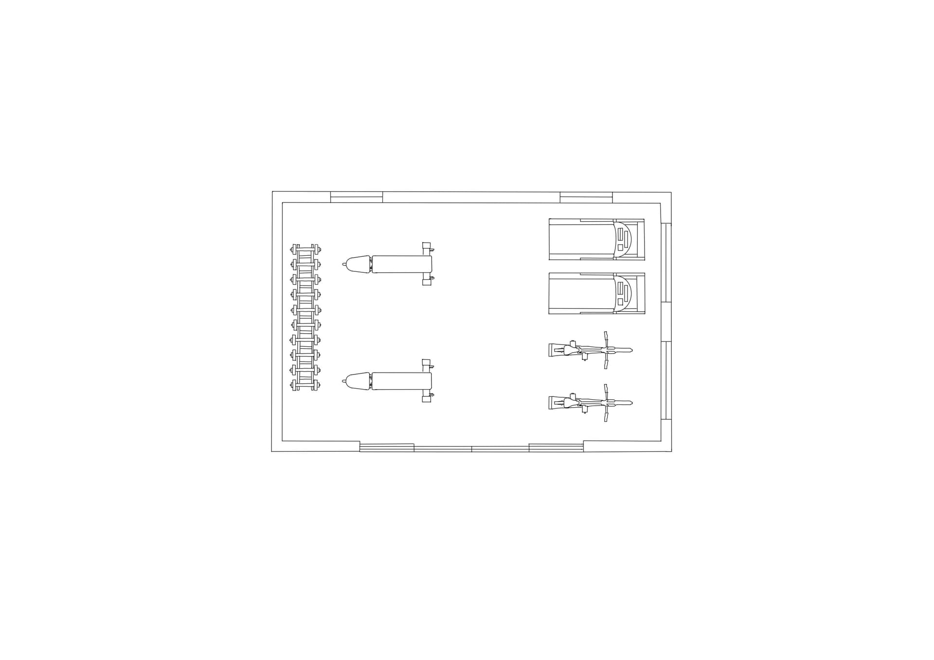 Two people training in an outdoor gym lodge