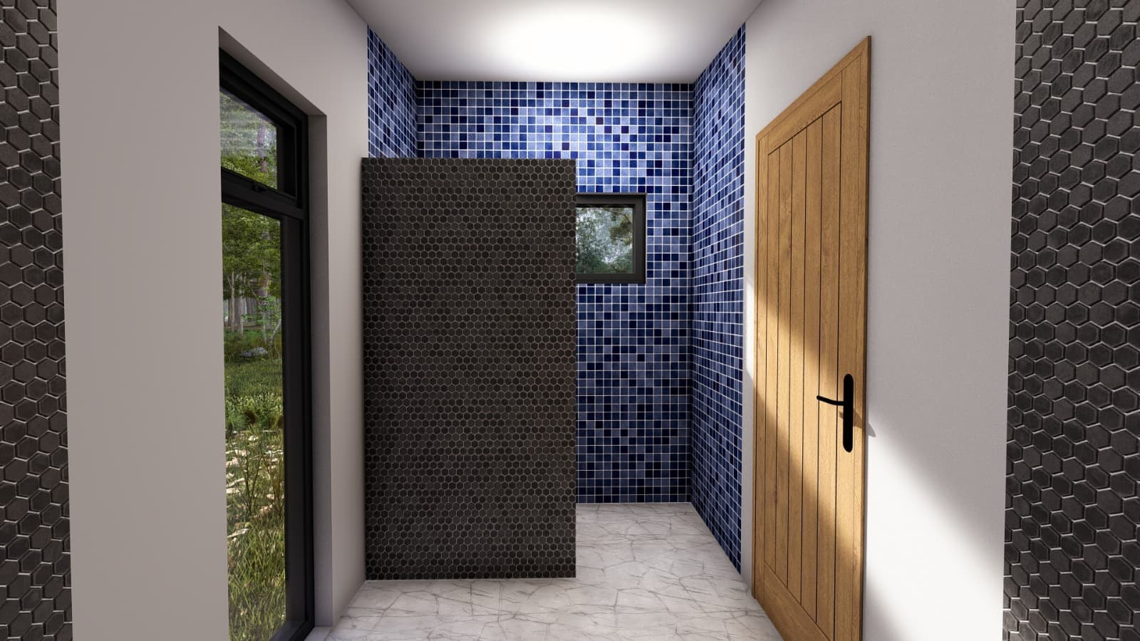 Hot tub in a spa lodge