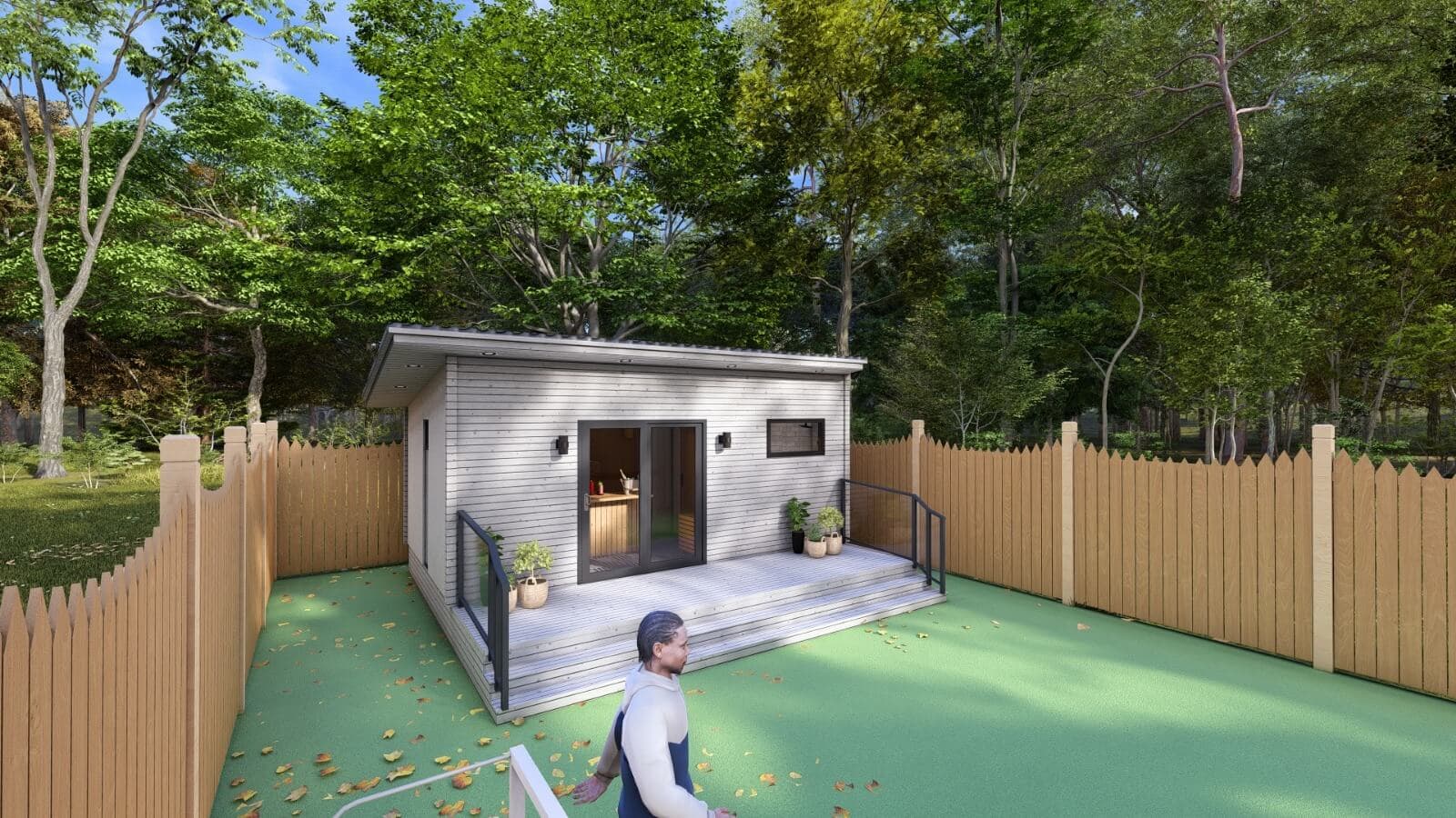 Hot tub in a spa lodge