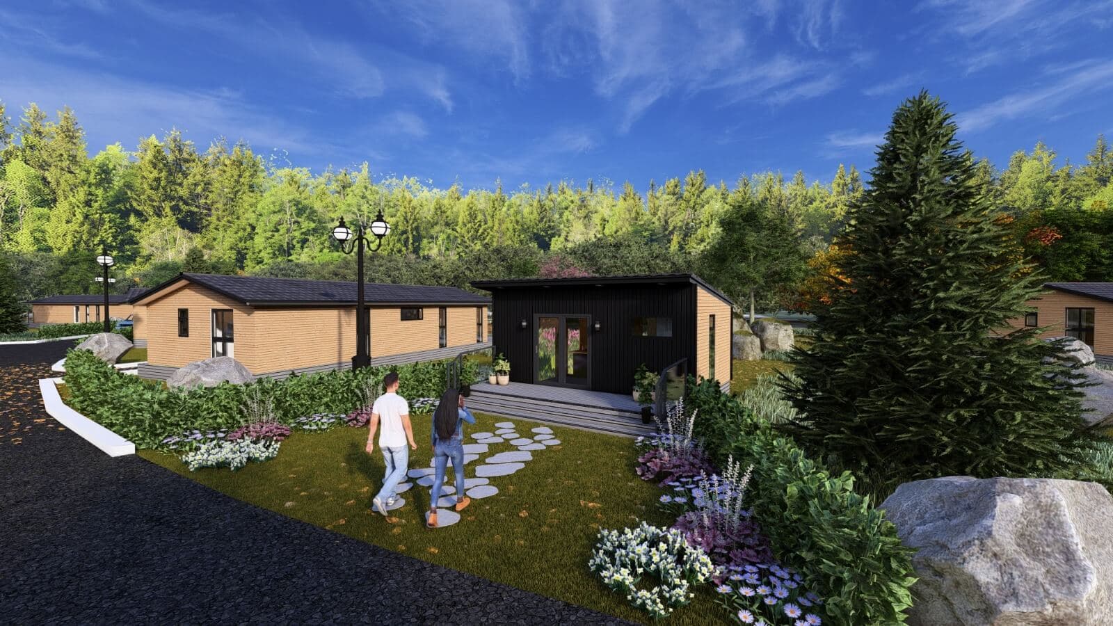 Hot tub in a spa lodge